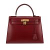 Hermès  Kelly 28 cm handbag  in red H box leather - 360 thumbnail