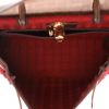 Sac bandoulière Hermès  Herbag en toile rouge et vache Hunter marron - Detail D3 thumbnail
