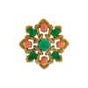 Van Cleef & Arpels Delphes  1970's brooch-pendant in yellow gold, chrysoprase and coral - 00pp thumbnail