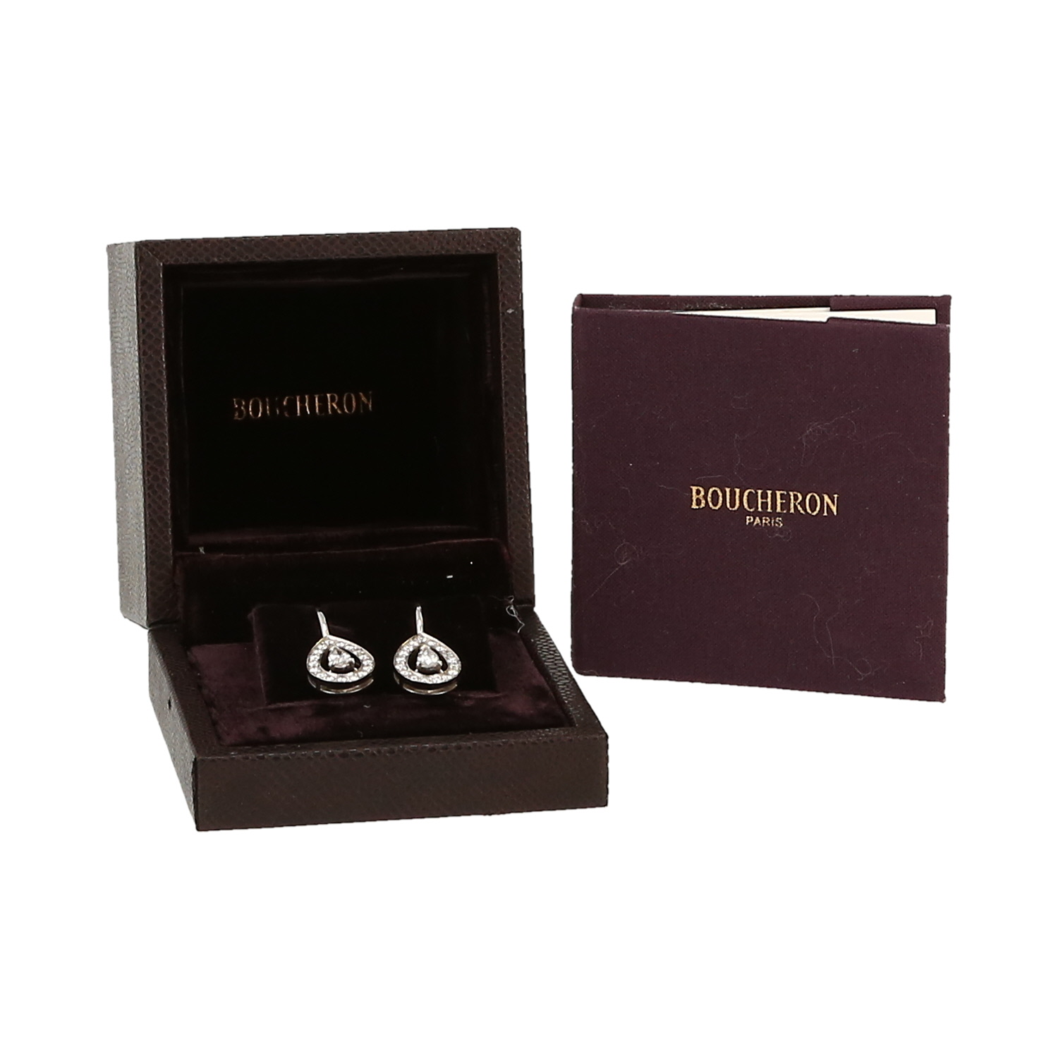Paire de boucles d'oreilles Boucheron Ava en or blanc et diamants - Detail D2