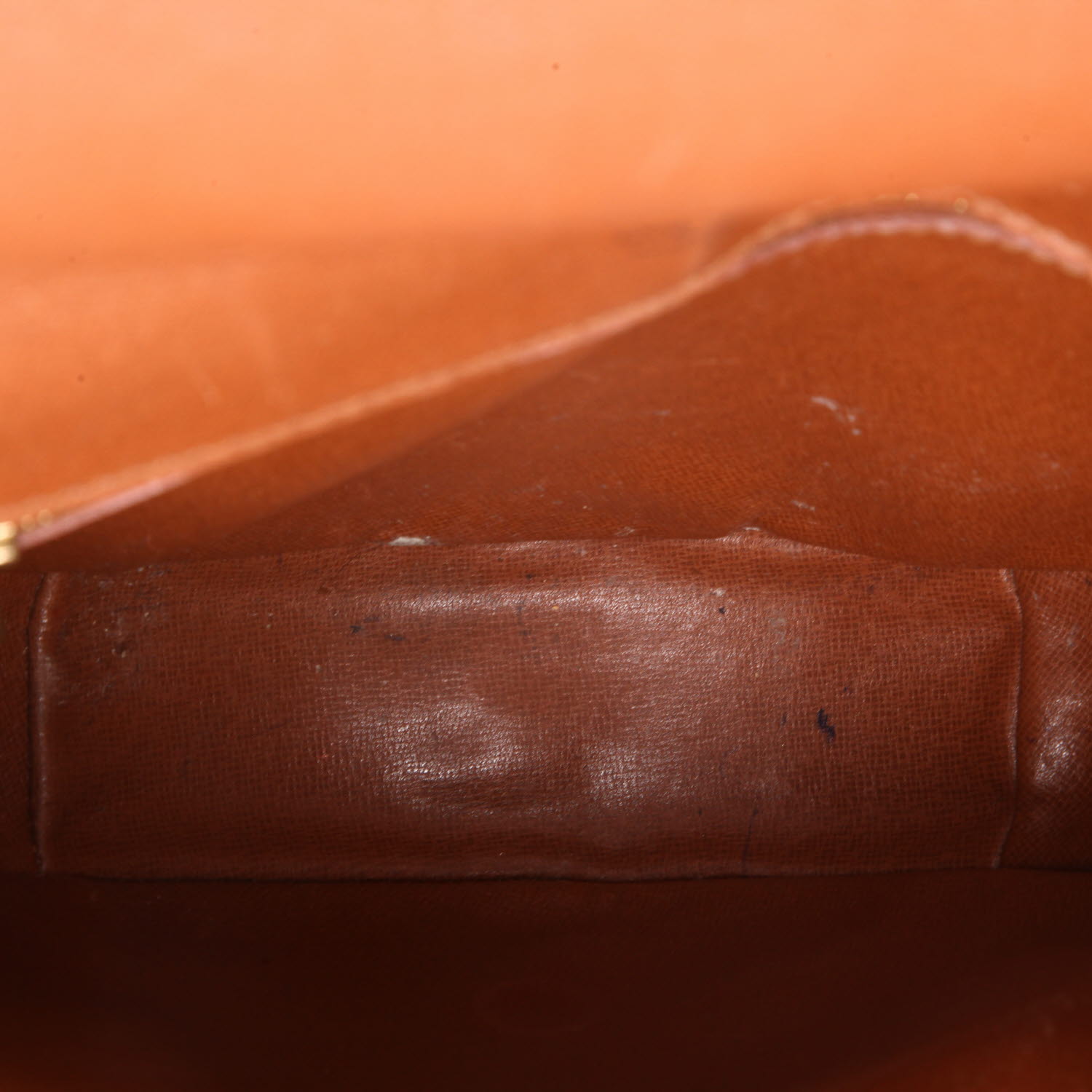 Borsa a tracolla Louis Vuitton  Chantilly modello grande  in tela monogram marrone e pelle naturale - Detail D3