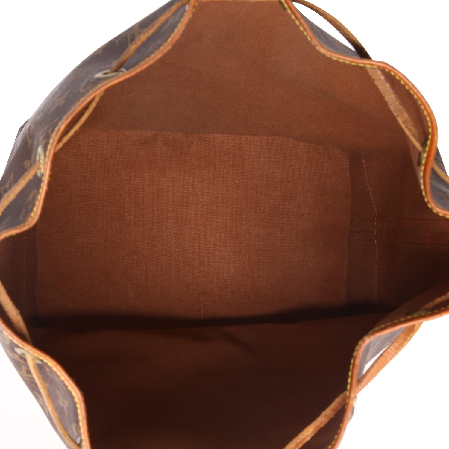 Sac cabas Louis Vuitton  Noé grand modèle  en toile monogram marron et cuir naturel - Detail D3