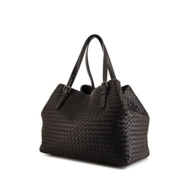 Bolso de shopping Bottega Veneta  Cesta en cuero trenzado marrón