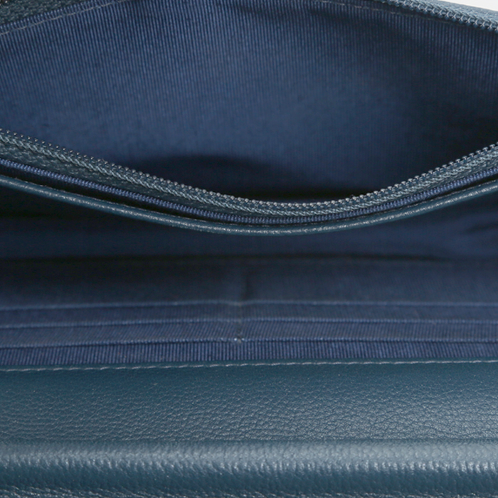 Sac bandoulière Chanel  Wallet on Chain en denim bleu - Detail D3