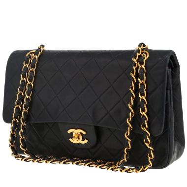 Borsa Chanel  Timeless Classic in pelle trapuntata blu scuro