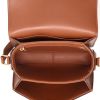Celine  Triomphe Teen shoulder bag  in beige canvas  and brown leather - Detail D3 thumbnail