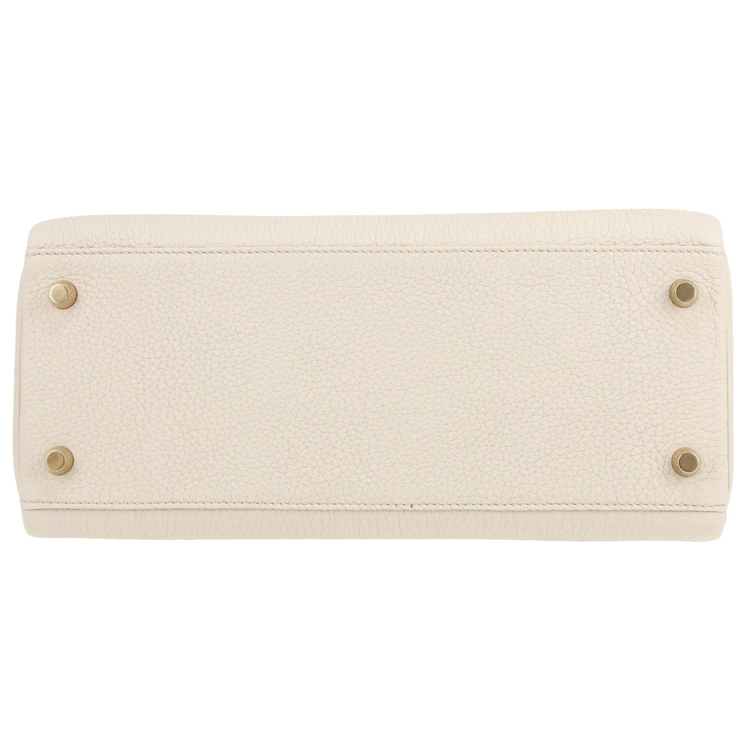 Sac à main Hermès  Kelly 28 cm en cuir togo Gris-Béton - Detail D1