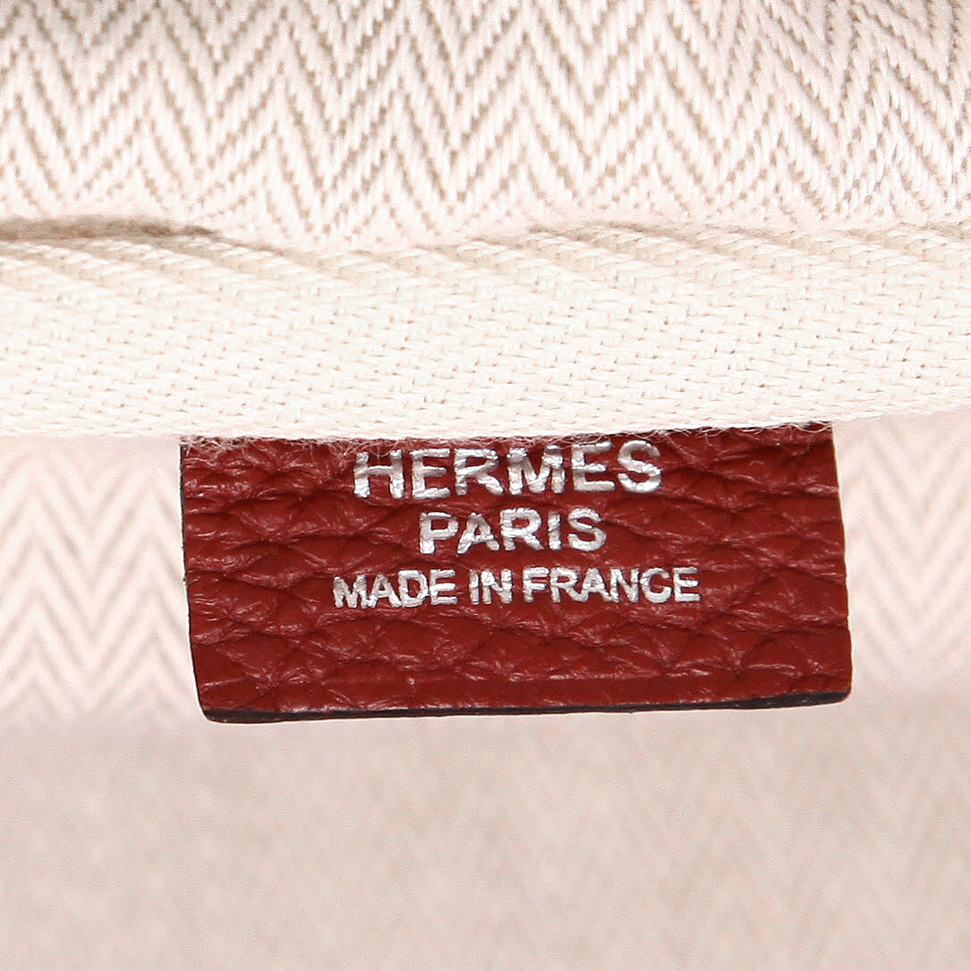 Hermès  Victoria - Travel Bag travel bag  in burgundy togo leather - Detail D2
