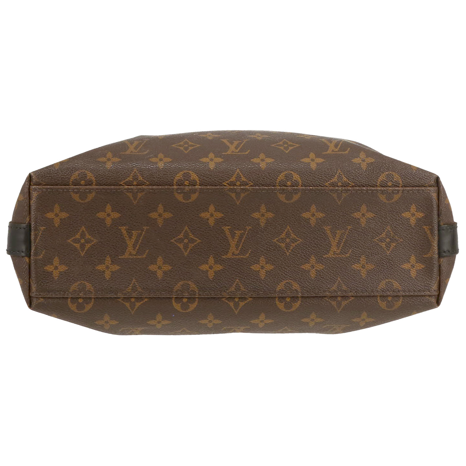 Louis Vuitton  Davis handbag  monogram canvas Macassar  and black leather - Detail D1