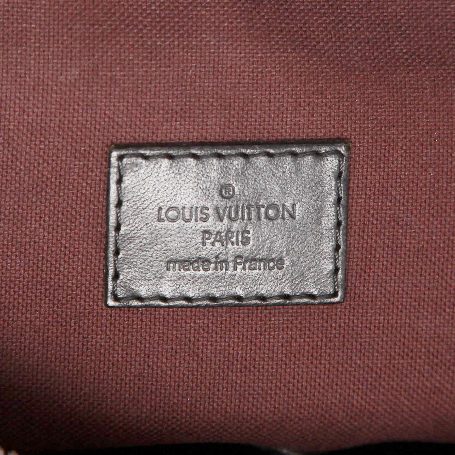 Bolso de mano Louis Vuitton  Davis en lona Monogram Macassar y cuero negro - Detail D2
