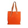 Hermès  Etriviere - Belt shopping bag  in orange canvas  and natural leather - 360 thumbnail