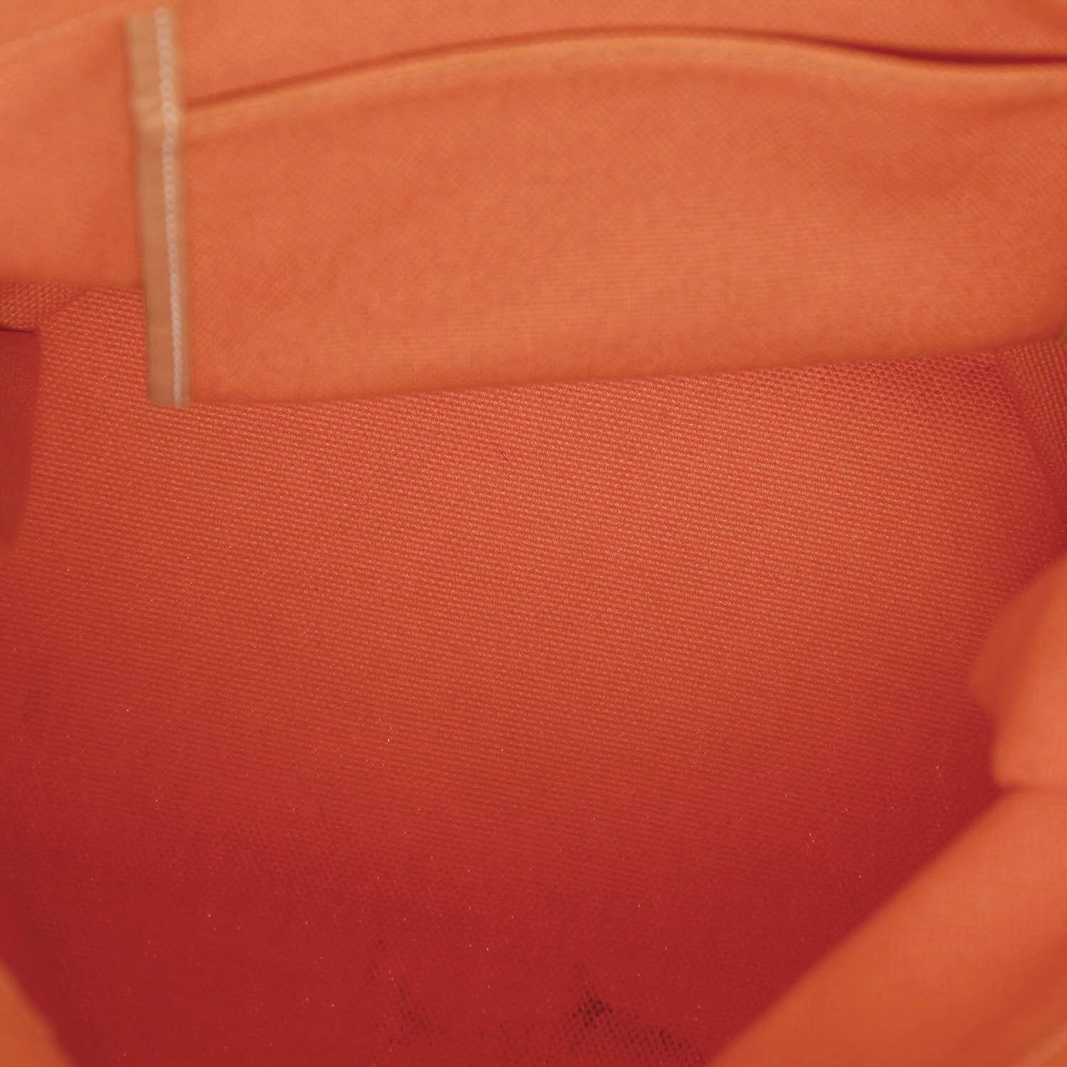 Sac cabas Hermès  Etriviere - Belt en toile orange et cuir naturel - Detail D3