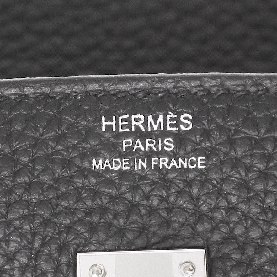 Hermès  Birkin 25 cm handbag  in black togo leather - Detail D2