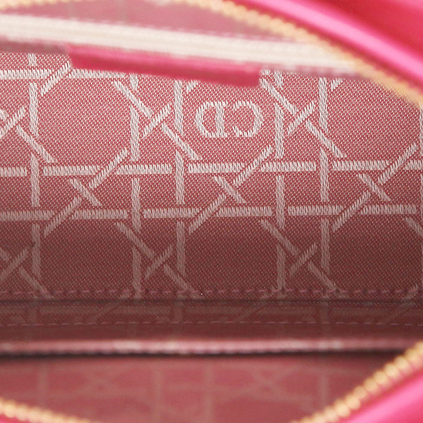 Sac à main Dior  Vintage en cuir cannage rose - Detail D3