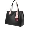 Shopping bag Dior  Dior Addict cabas in pelle nera e rosa pallido - 00pp thumbnail