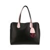 Dior  Dior Addict cabas shopping bag  in black and varnished pink leather - 360 thumbnail