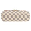 Louis Vuitton  Croisette handbag  in azur damier canvas  and natural leather - Detail D1 thumbnail
