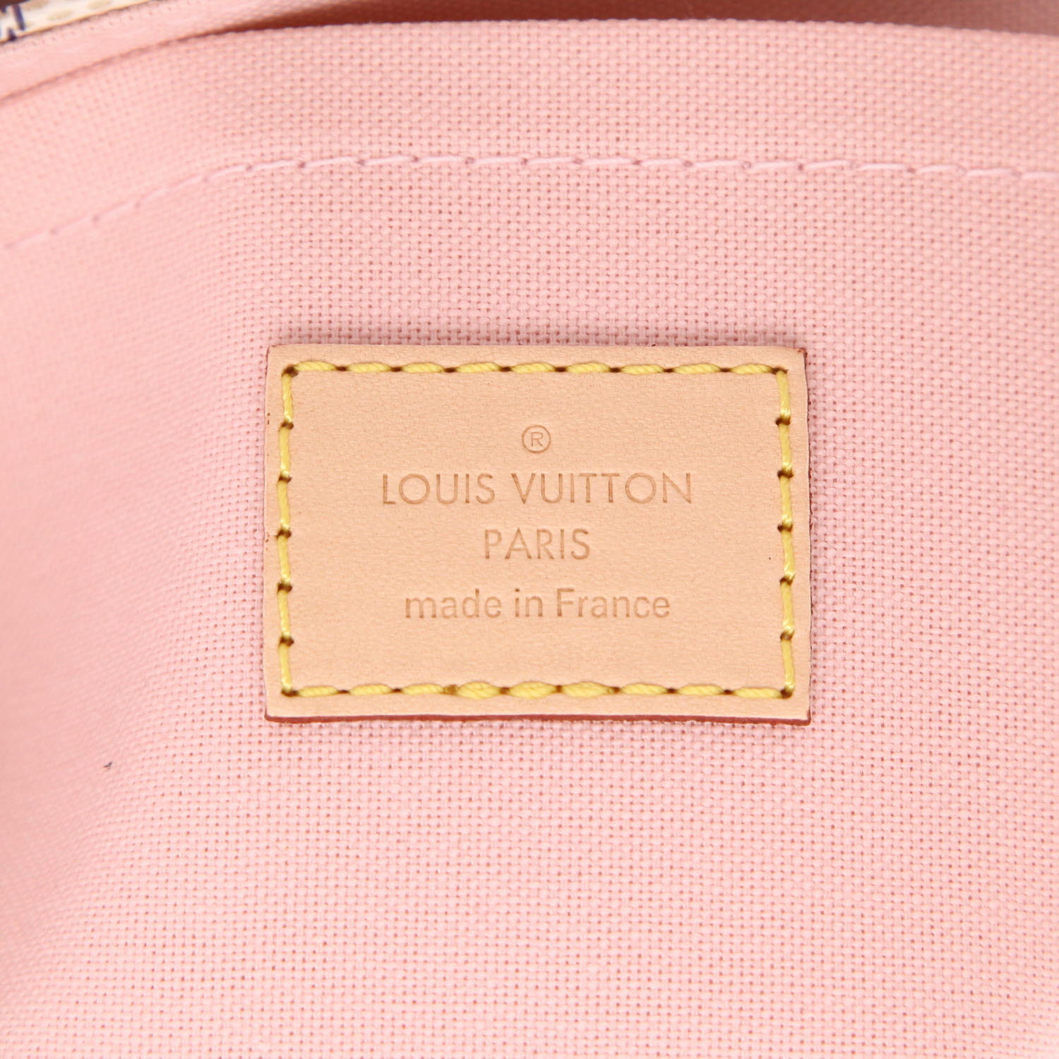 Sac à main Louis Vuitton  Croisette en toile damier azur et cuir naturel - Detail D2