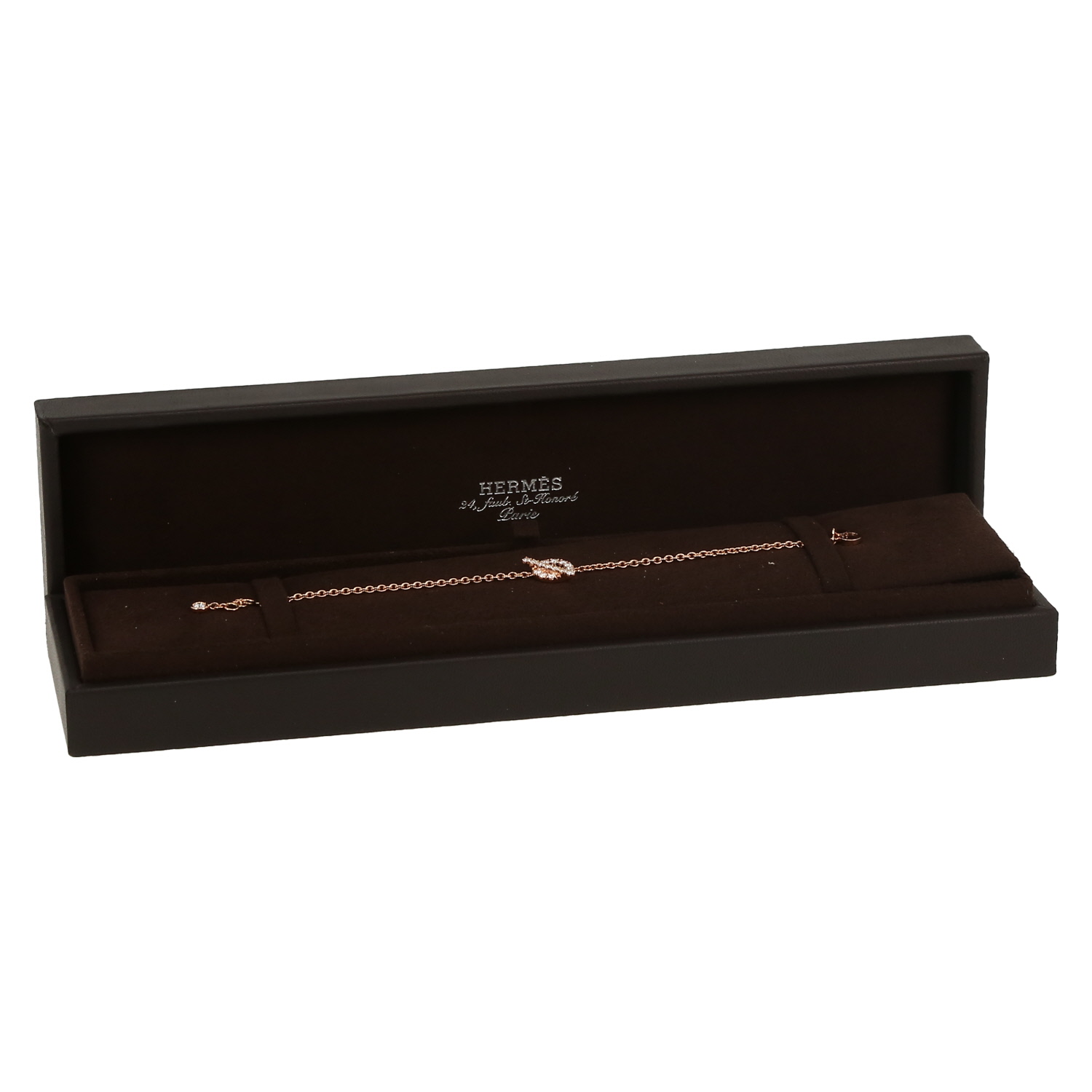 Bracciale Hermès Finesse in oro rosa e diamanti