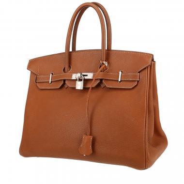 Bolso de mano Hermès  Birkin 35 cm en cuero togo color oro