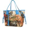 Shopping bag Louis Vuitton  Neverfull modello medio  in tela multicolore e pelle blu - 00pp thumbnail
