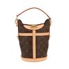 Borsa a tracolla Louis Vuitton  Duffle in tela monogram cerata marrone e pelle naturale - 360 thumbnail