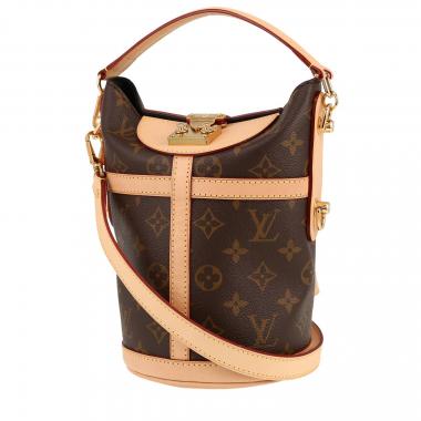 Louis Vuitton  Duffle shoulder bag  in brown monogram canvas  and natural leather