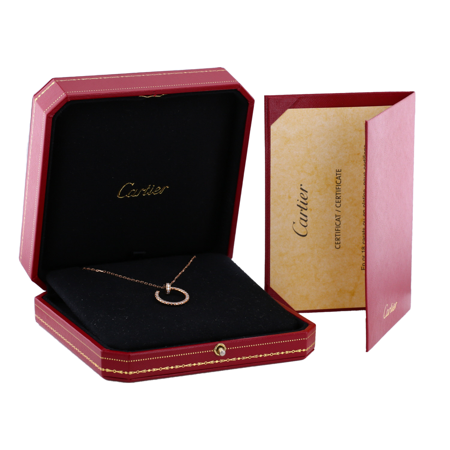 Collar Cartier Juste un clou de oro rosa y diamantes - Detail D2