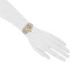 Cartier Santos Galbée  in gold and stainless steel Ref: Cartier - 1057930  Circa 1990 - Detail D1 thumbnail