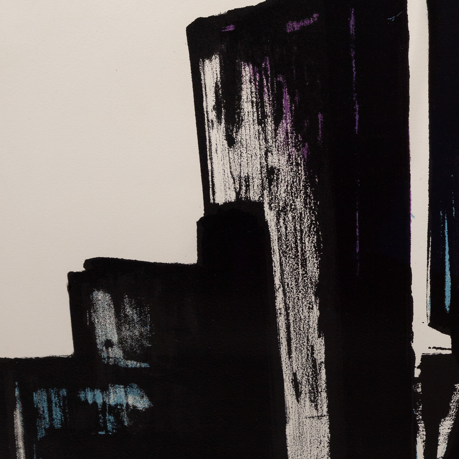 Pierre Soulages (1919-2022), Lithographie n°4 - 1957 - Detail D2