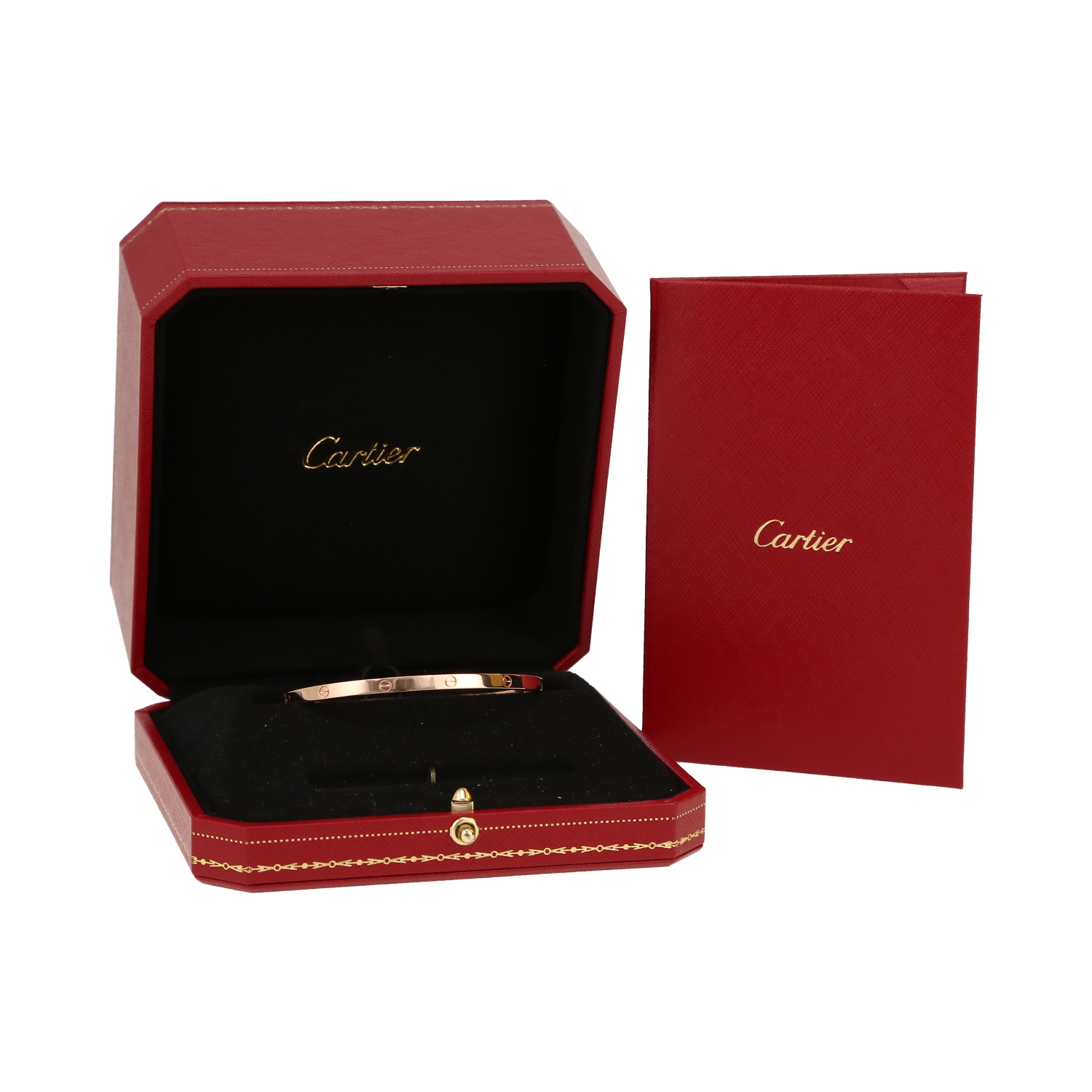 Brazalete Cartier Love modelo pequeño de oro rosa - Detail D2