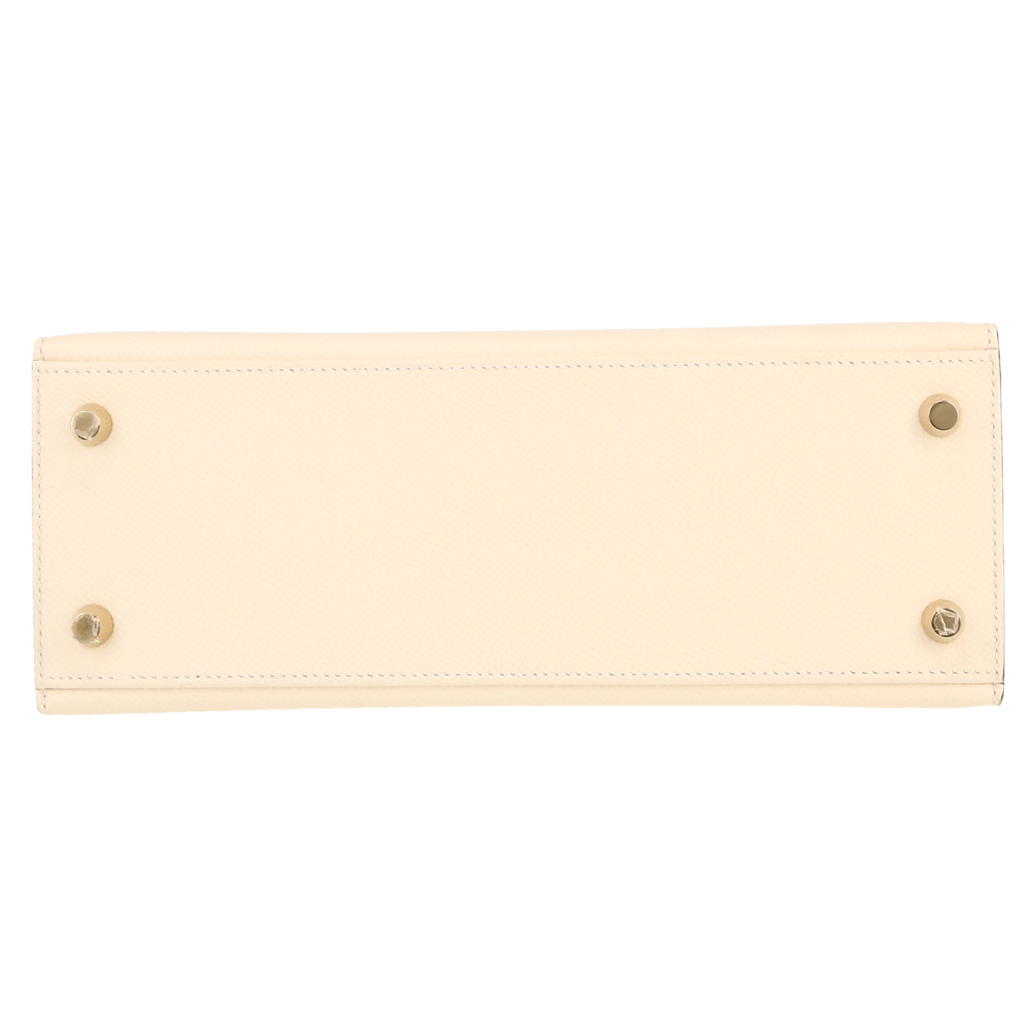 Hermès  Kelly 25 cm handbag  in Craie epsom leather - Detail D1