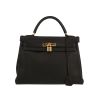 Hermès  Kelly 32 cm handbag  in black togo leather - 360 thumbnail