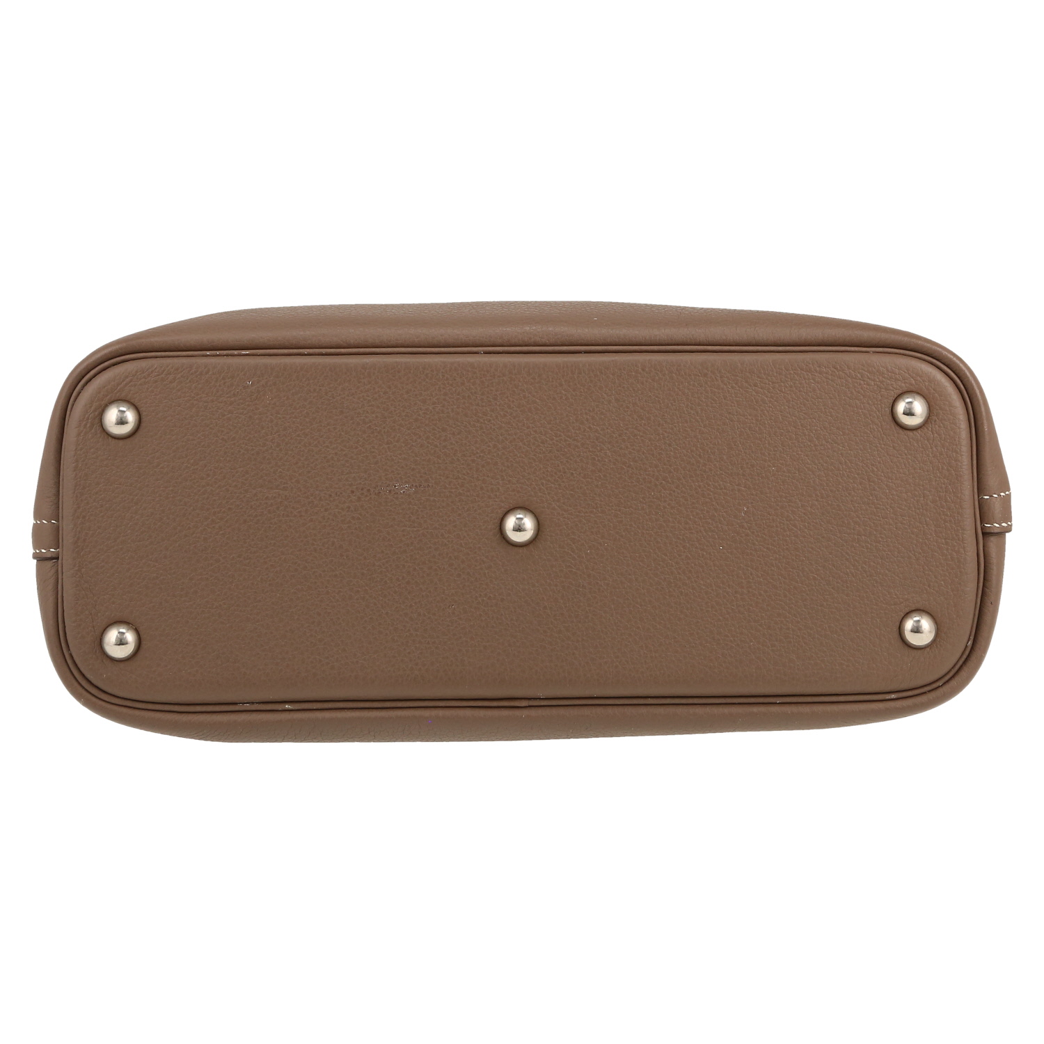 Bolso de mano Hermès  Bolide 31 cm en cuero marrón etoupe - Detail D1