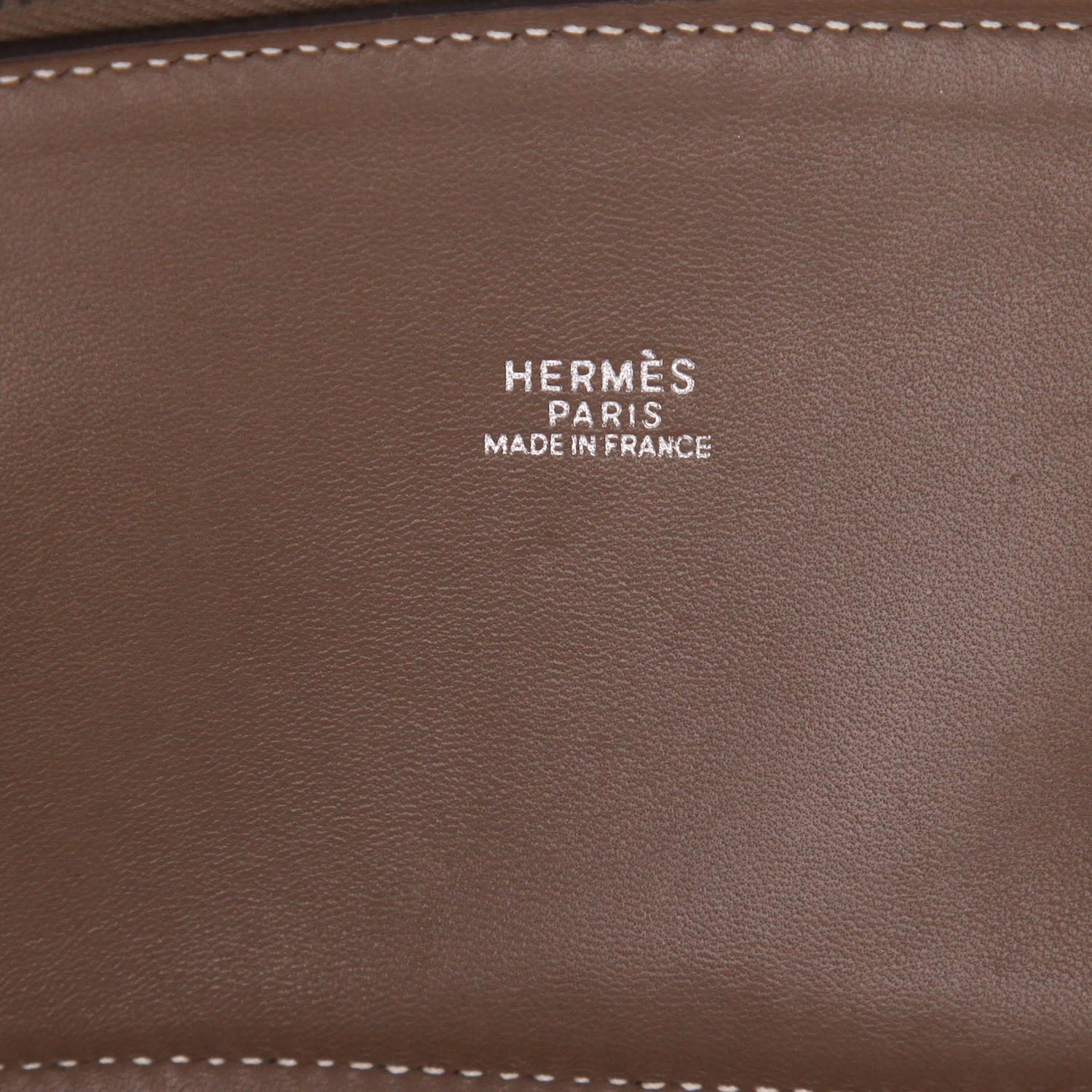 Bolso de mano Hermès  Bolide 31 cm en cuero marrón etoupe - Detail D2