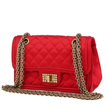 Borsa a tracolla Chanel  Chanel 2.55 in raso rosso