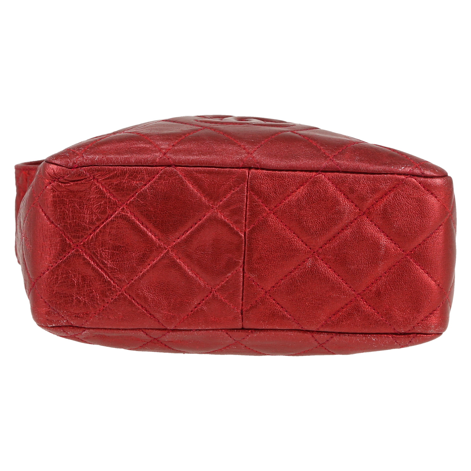 Sac à main Chanel   en cuir irisé rouge - Detail D1