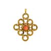 Van Cleef & Arpels   1970's pendant in yellow gold and coral - 360 thumbnail
