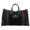 Gucci   weekend bag  velvet  and navy blue leather - Detail D1 thumbnail