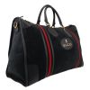 Gucci   weekend bag  velvet  and navy blue leather - Detail D3 thumbnail