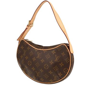 Bolso de mano Louis Vuitton  Croissant en lona Monogram marrón y cuero natural