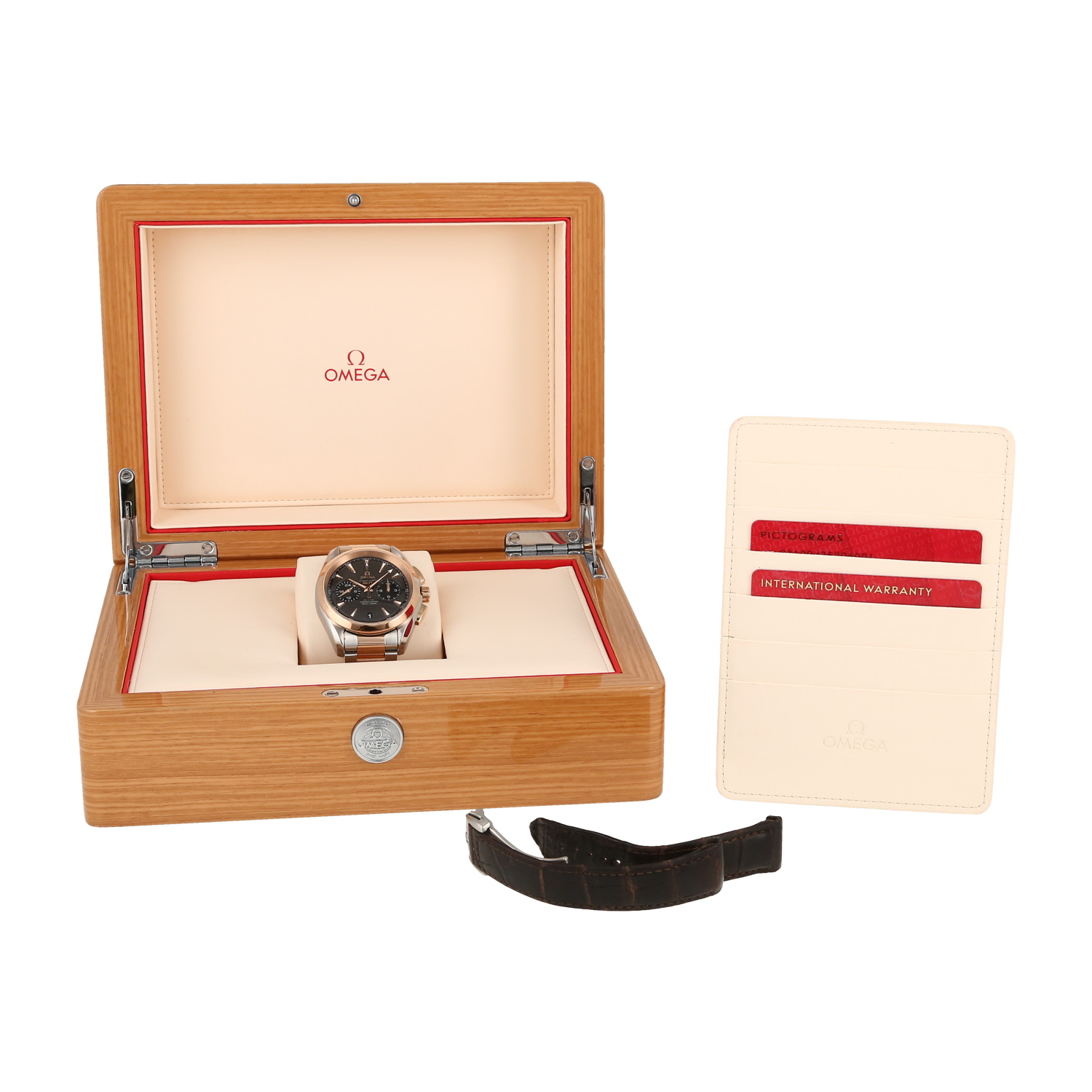 Montre Omega Seamaster Aqua Terra Chronographe en or et acier Ref: Omega - 178.2090  Vers 2019 - Detail D2