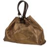 Borsa Saint Laurent  Reversible in pelle iridescente dorata e pelle marrone - 00pp thumbnail