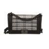Chanel  Boy shoulder bag  in black leather  and grey pearl - 360 thumbnail