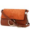 Chloé  Faye shoulder bag  in brown leather  and orange suede - 00pp thumbnail