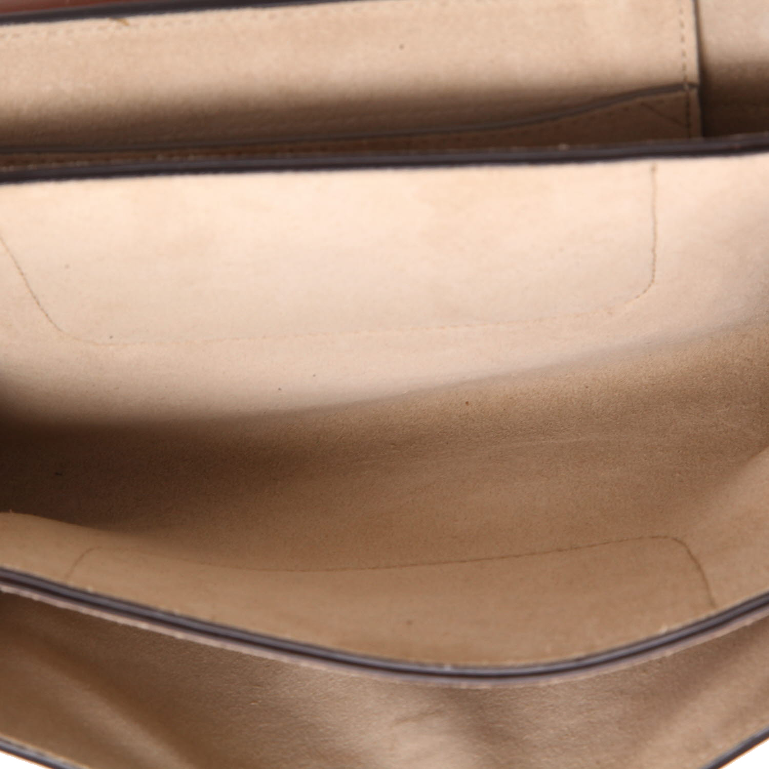 Borsa a tracolla Chloé  Faye in pelle marrone e camoscio arancione - Detail D3