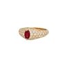 Cartier  ring in yellow gold, diamonds and ruby - 00pp thumbnail