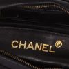 Chanel  Vintage shoulder bag  in black satin - Detail D2 thumbnail