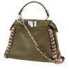 Fendi  Peekaboo handbag  in khaki leather  and python - 00pp thumbnail