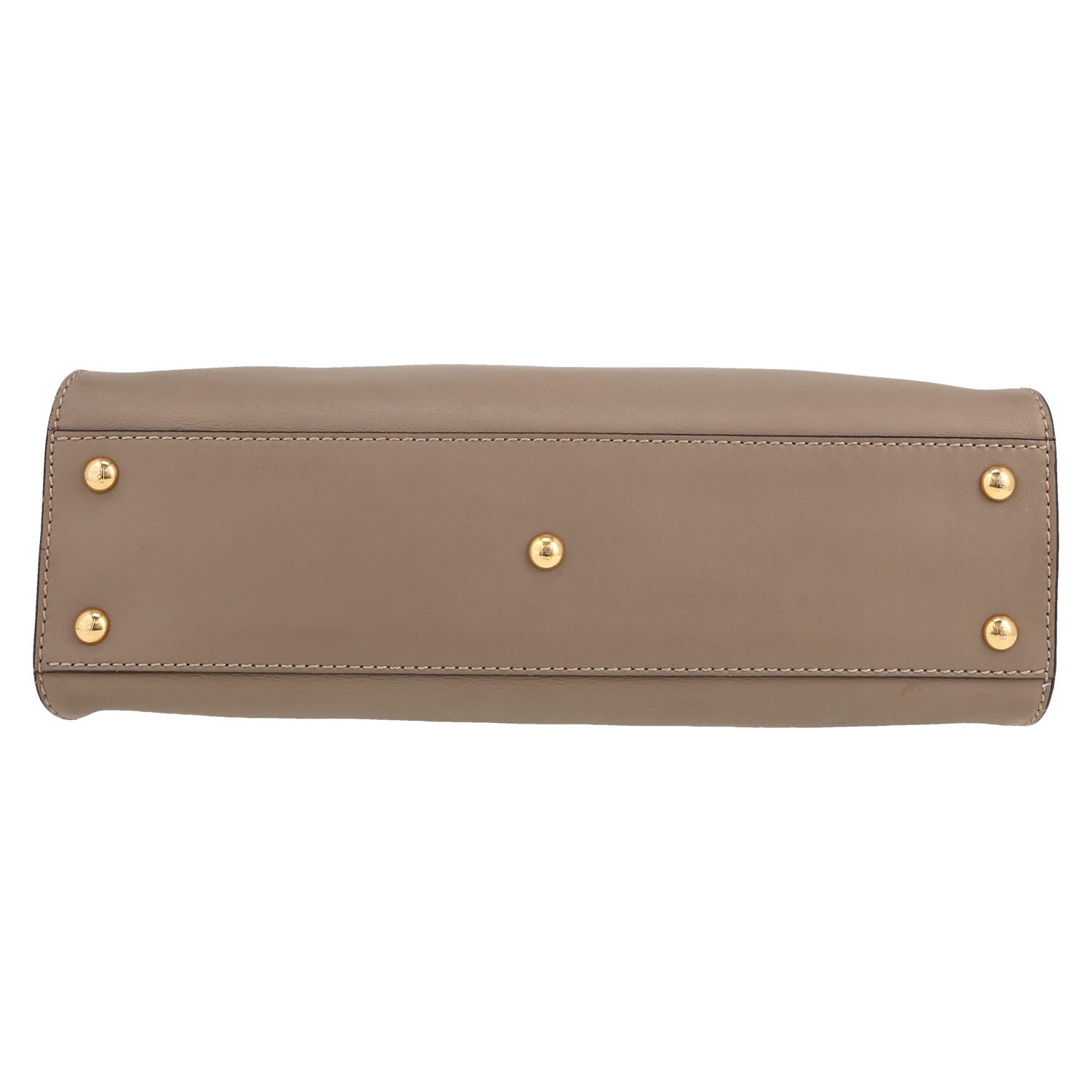 Fendi  Peekaboo medium model  shoulder bag  in taupe leather - Detail D1